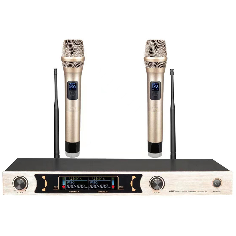 一拖二手持话筒家用K歌无线麦克风