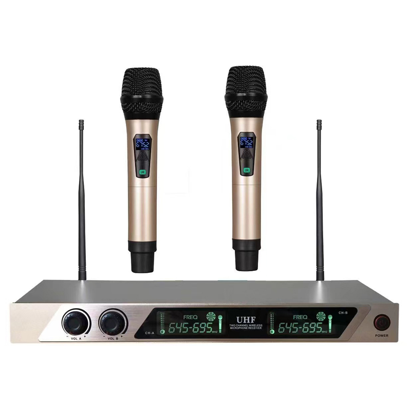 无线麦克风一拖二家用KTV无线调频话筒